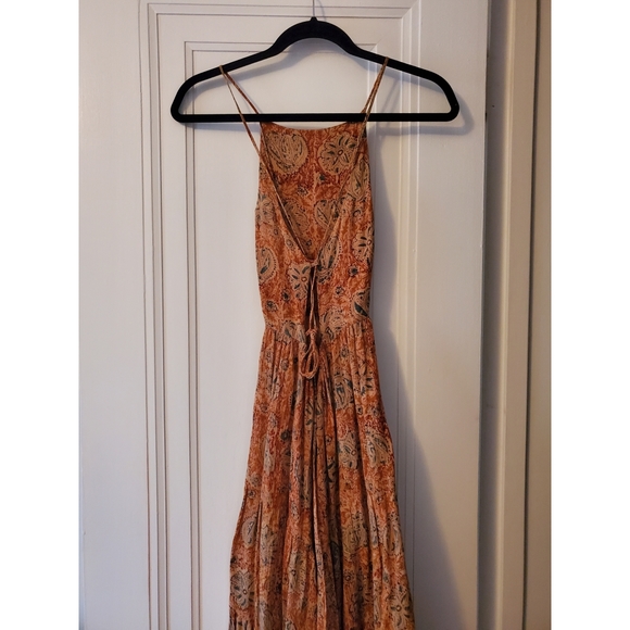 Christy Dawn Delphine strappy summer dress Tan Paisley -size small - Picture 6 of 8